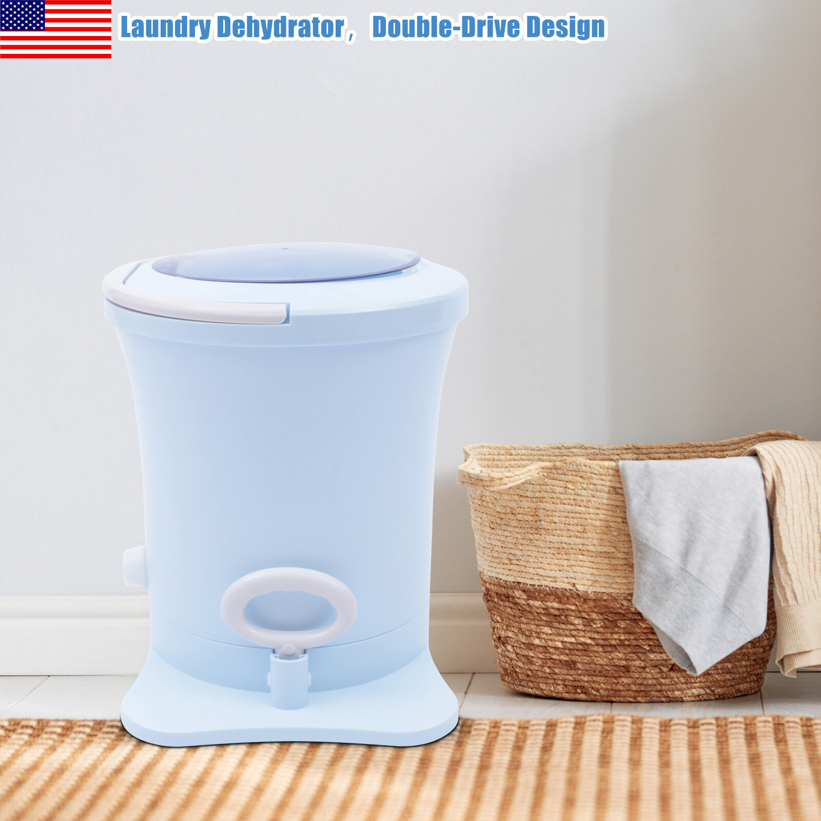 Portable Compact Spin Manual Dryer, Mini Manual Laundry Drying Machine gallery