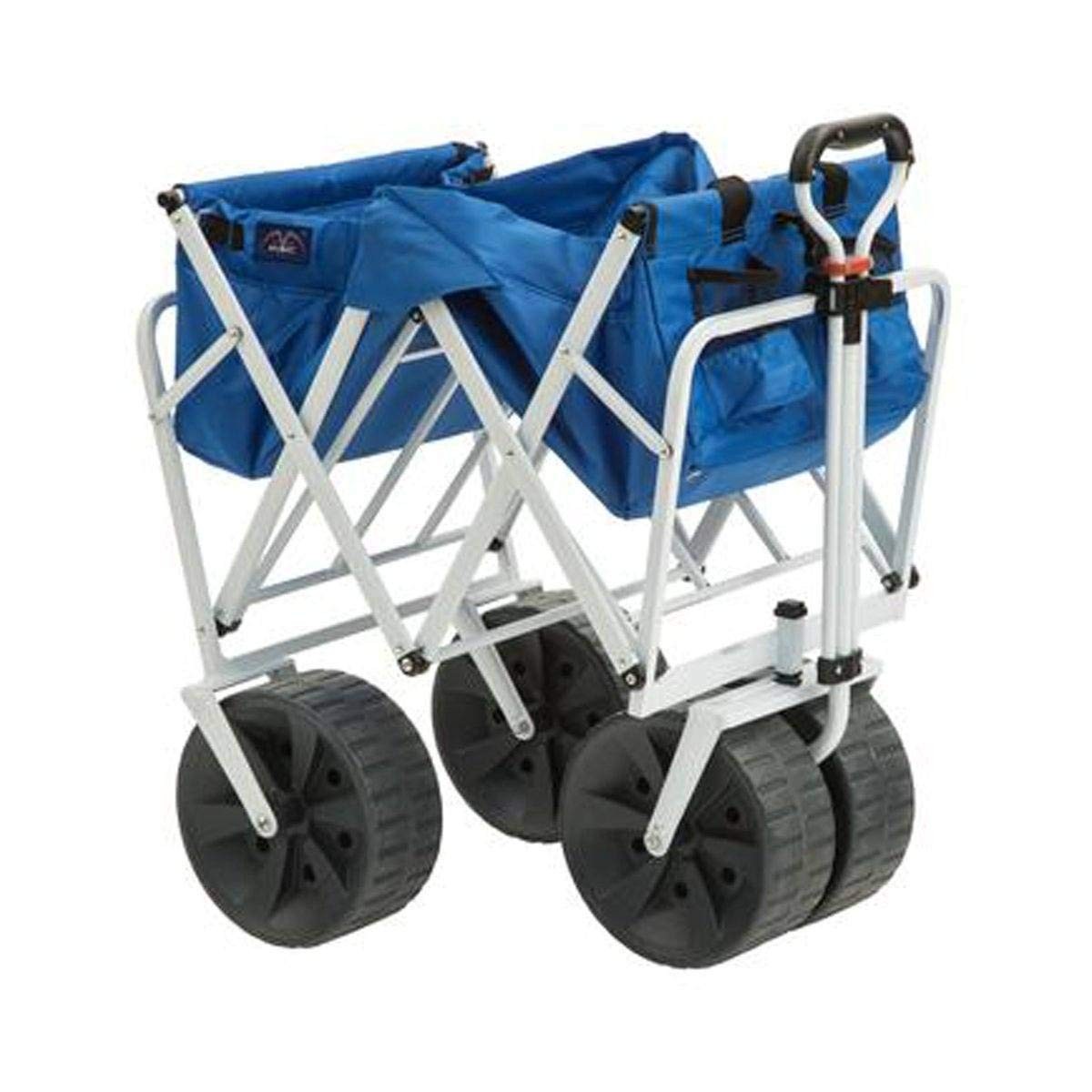Utility Wagon Heavy Duty Collapsible Folding All Terrain Cart Blue White Sports gallery