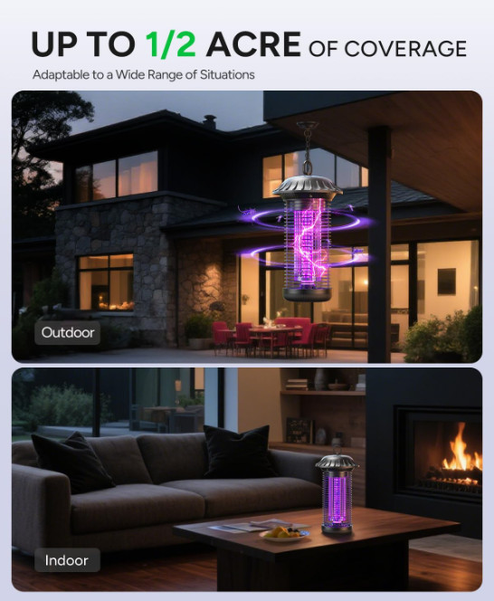 Lámpara Mata Mosquitos LED Interior Exterior Ahorro Energía 50000Hrs, Nuevo gallery