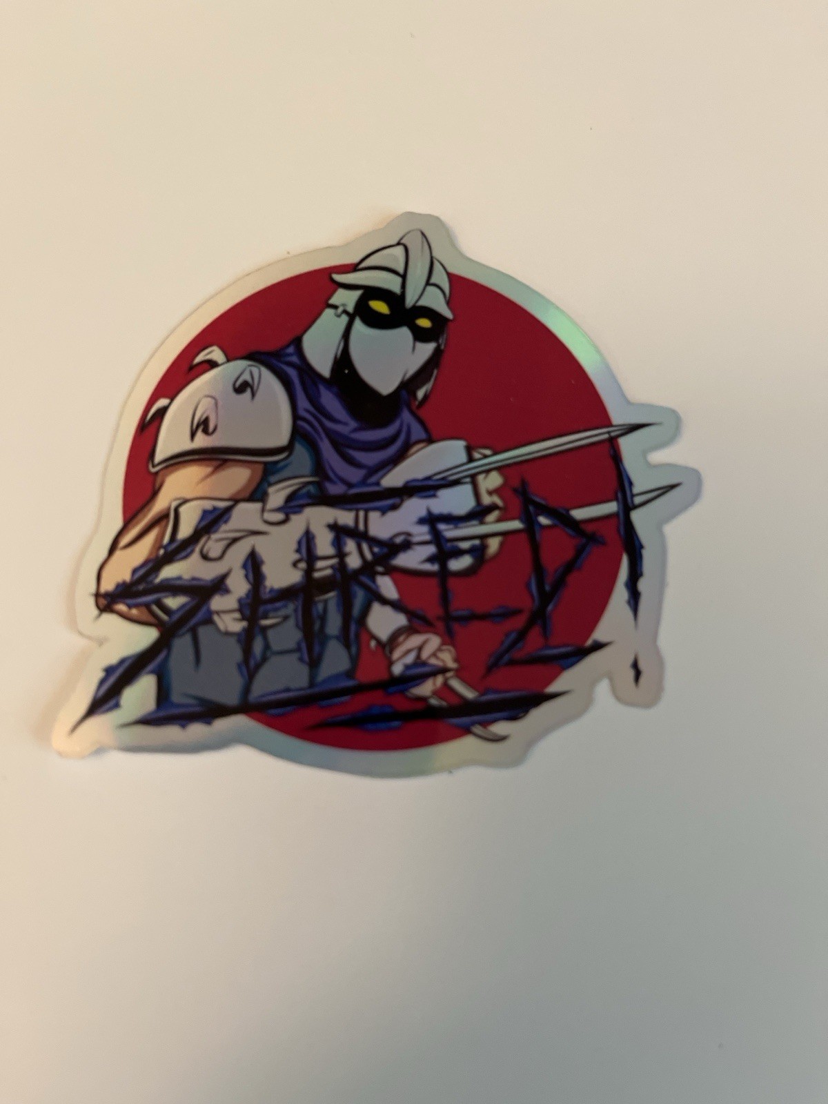 Retro TMNT Shredder Holographic 3 Inch Waterproof Sticker gallery