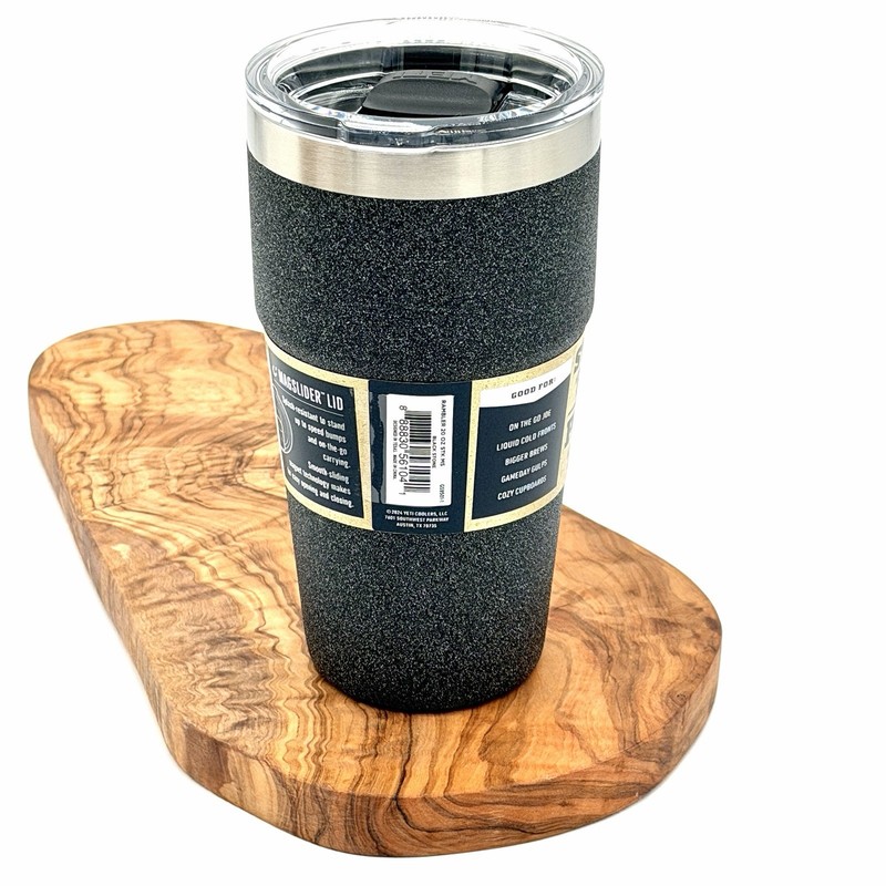 YETI Rambler 20 oz Stackable Cup Black Stone Limited Edition | Stone Texture gallery