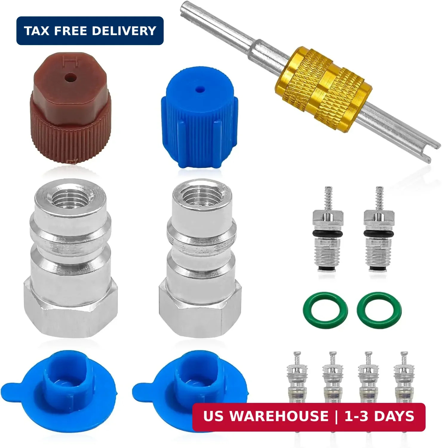 R12 to R134A Conversion kit, AC Retrofit Fitting Adapter Kit,R12 R22 to R134A Hi gallery