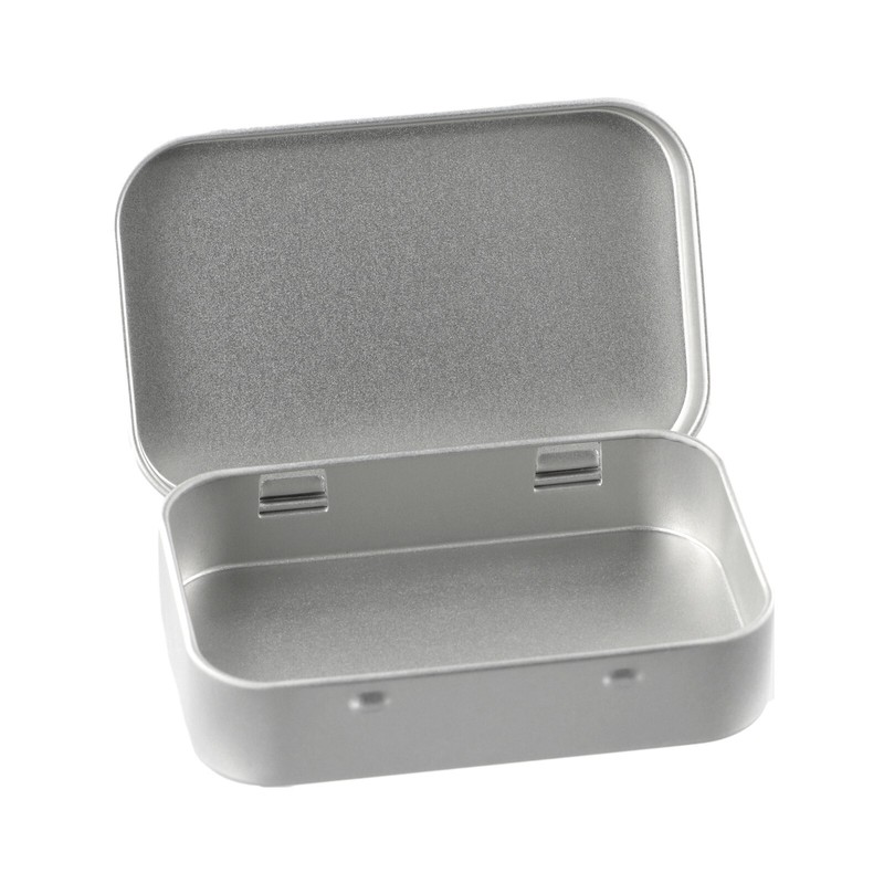 6 Pcs Metal Box Container Hinged Lid Small Empty Storage Box For Small Cosmetics gallery