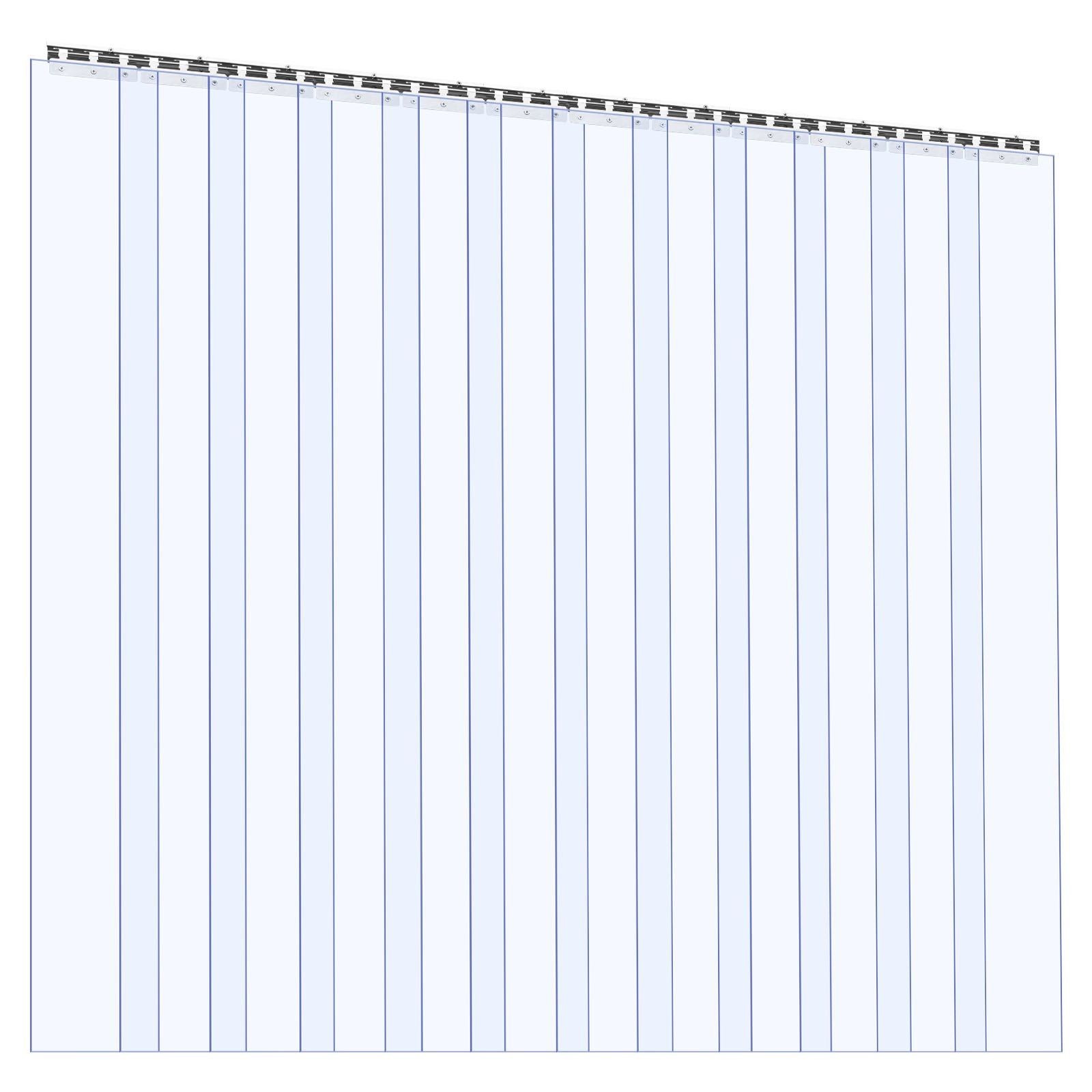 14PCS Clear Plastic Strip Curtain 96in Height x 84in Width x 0.08in Thick gallery