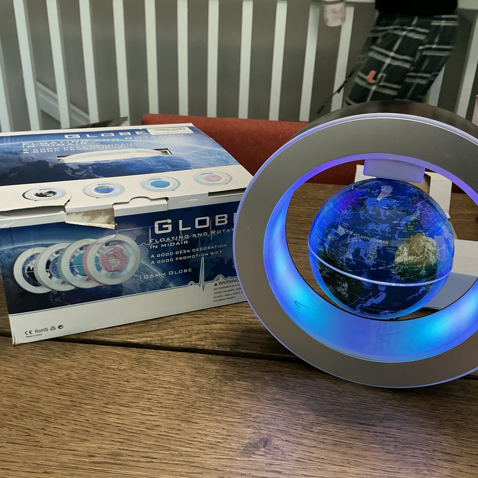 Magnetic Levitating Floating Globe World Map LED Light Night Lamp Home Decor gallery