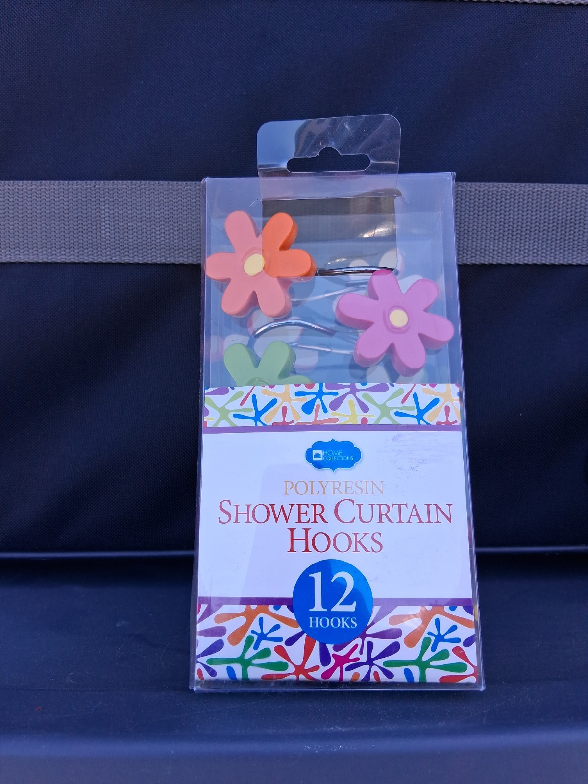 A1 New Home Collections Polyresin Flower Shower Curtain Hooks Set Of 12 gallery