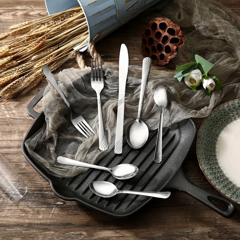 48Pcs Silverware Set for 8 Stainless Steel Flatware set Cutlery Utensil Kitchen gallery