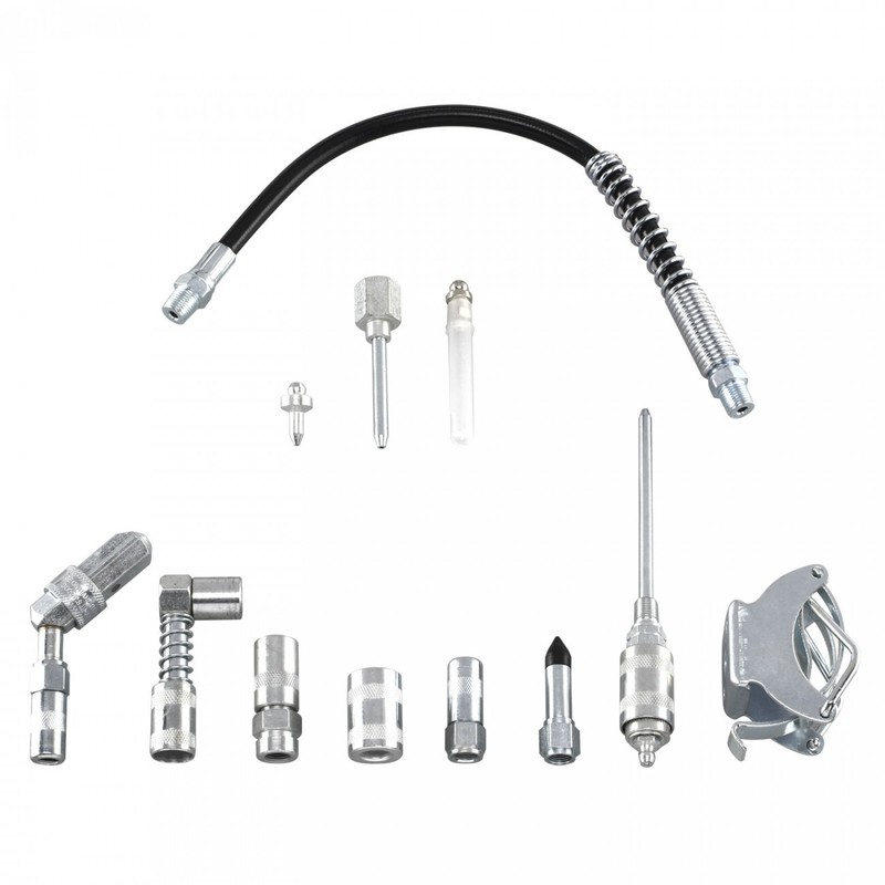 10pc Multi Function Lubrication Grease Gun Aid Kit hoses couplers Air And Manual gallery