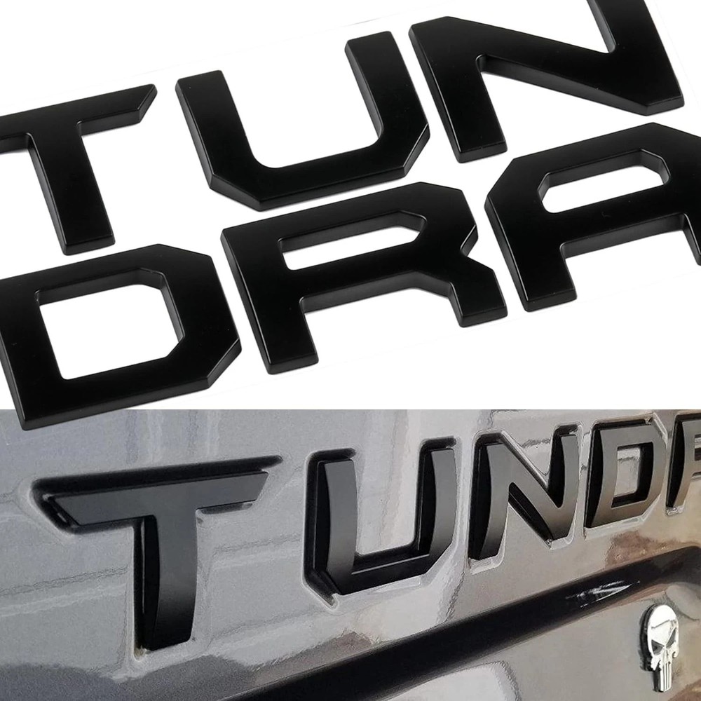 Tailgate Insert Letters Compatible with Tundra Small(For 2014-2021 Tun) Black