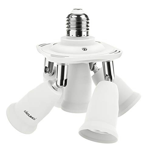 5 in 1 E26 Light Socket Splitter Adapter, Standard Base LED Bulbs 5 IN 1 gallery