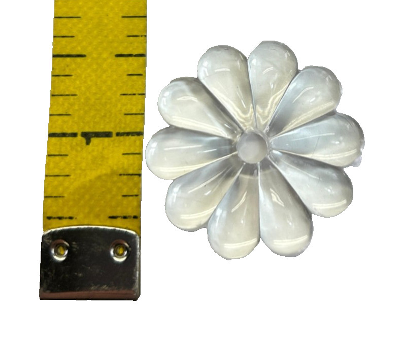 Czech Crystal Full-Cut Center Hole Rosette Chandelier Part 1.5" Clear LOT OF 10 gallery