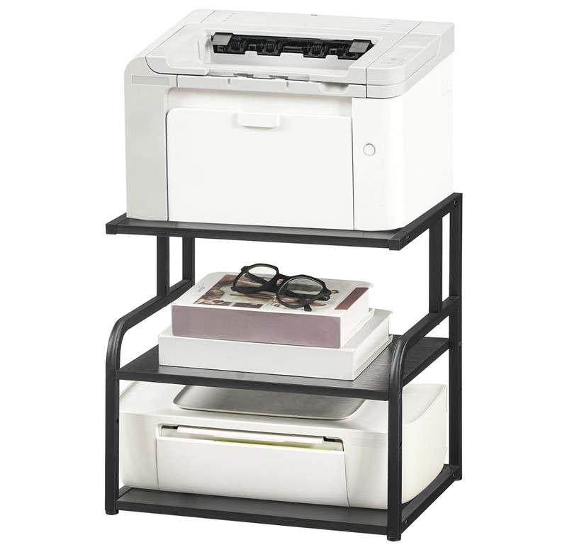 Printer Stand, 3-Tier Desktop Printer Table, Under Desk Printer Storage Offic... gallery