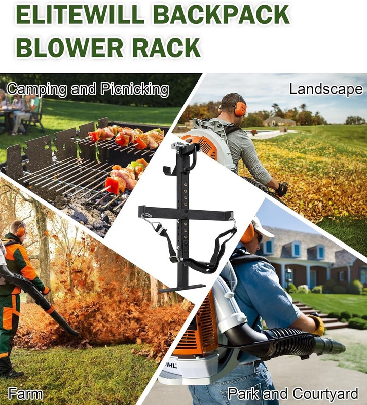 Backpack Blower Rack for Trailers Universal Storage Holder with Adjustable Holdi gallery