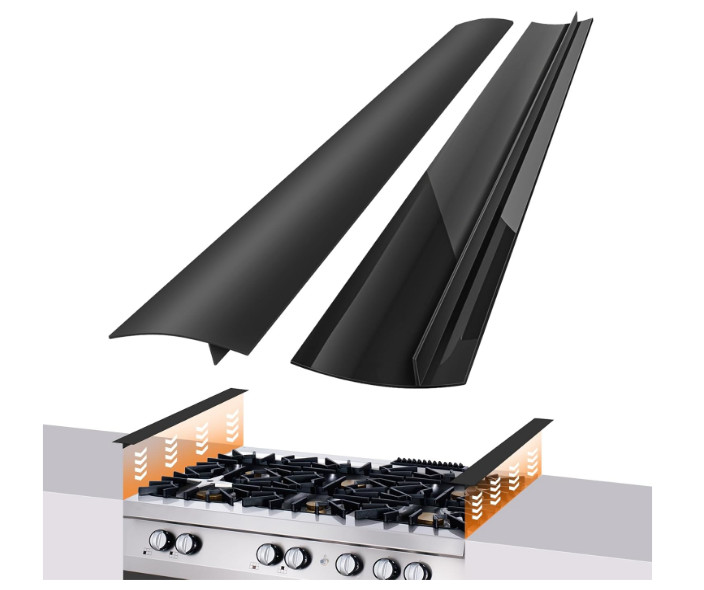 2-Pack Silicone Stove Gap Covers — Heat-Resistant Counter Gap Filler 21/25 in