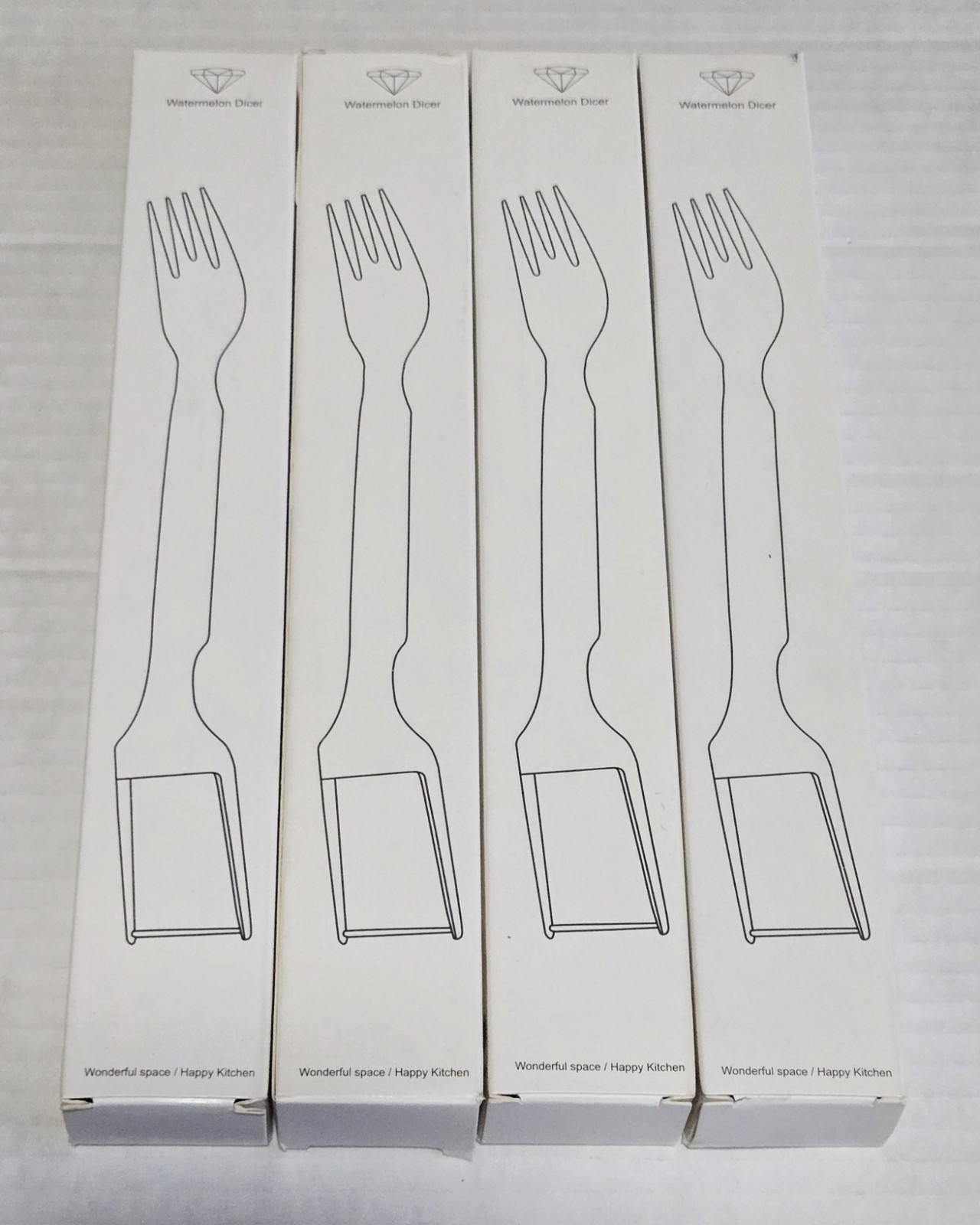 4Pcs Watermelon Fork Slicer Cutter, Stainless Steel 2-in-1 Portable gallery