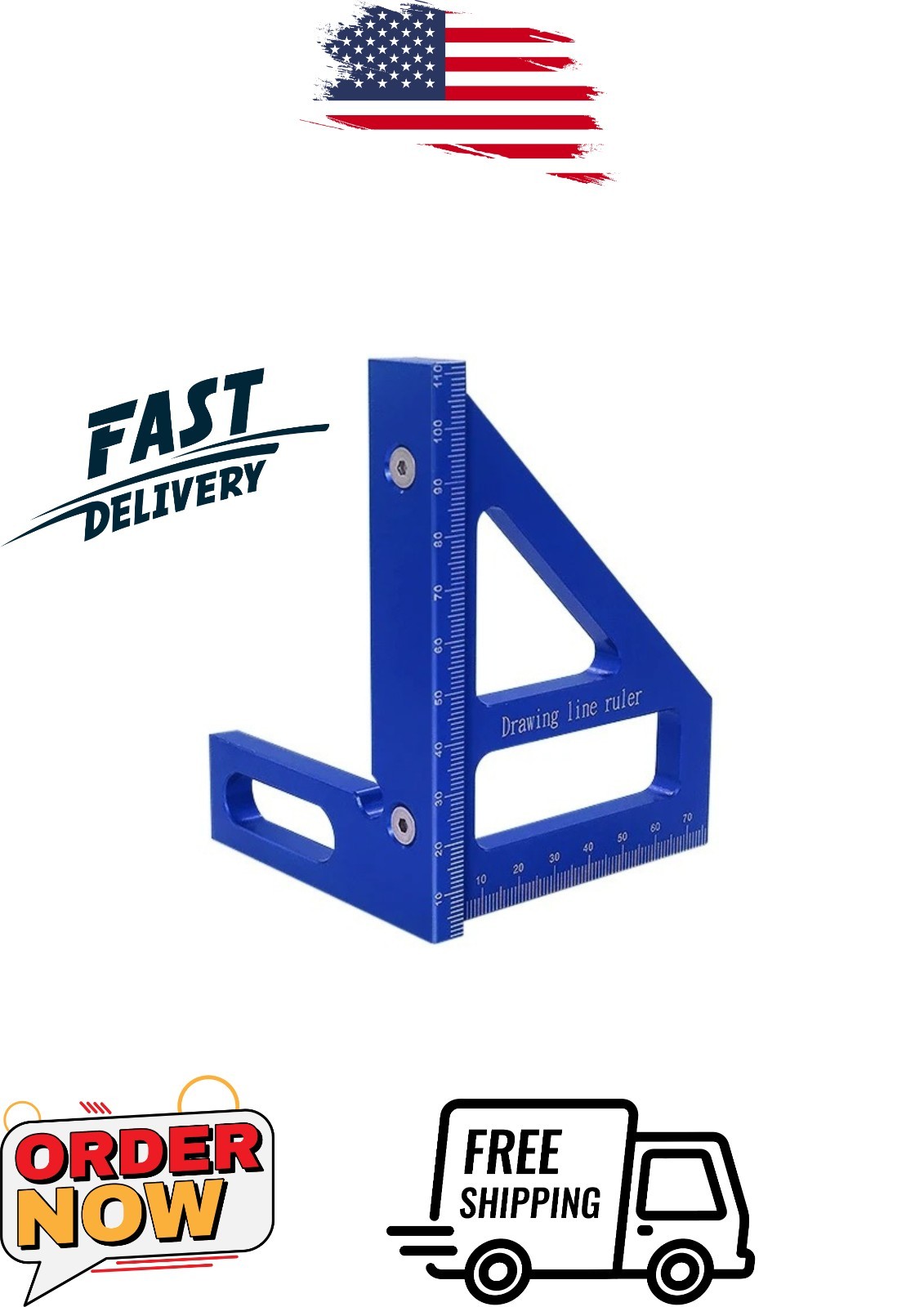 Woodworking Square Protractor Aluminum Alloy Miter Triangle Ruler High Precision gallery