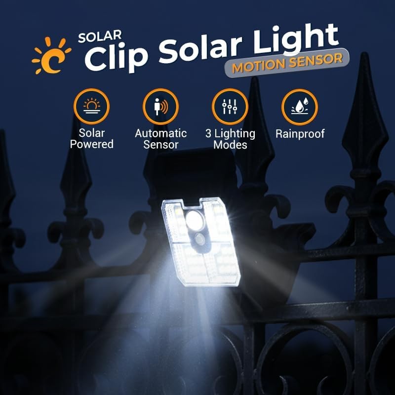 Solar Powered Motion Sensor Clip Lights, Solar Clip Light with Motion Sensor new gallery