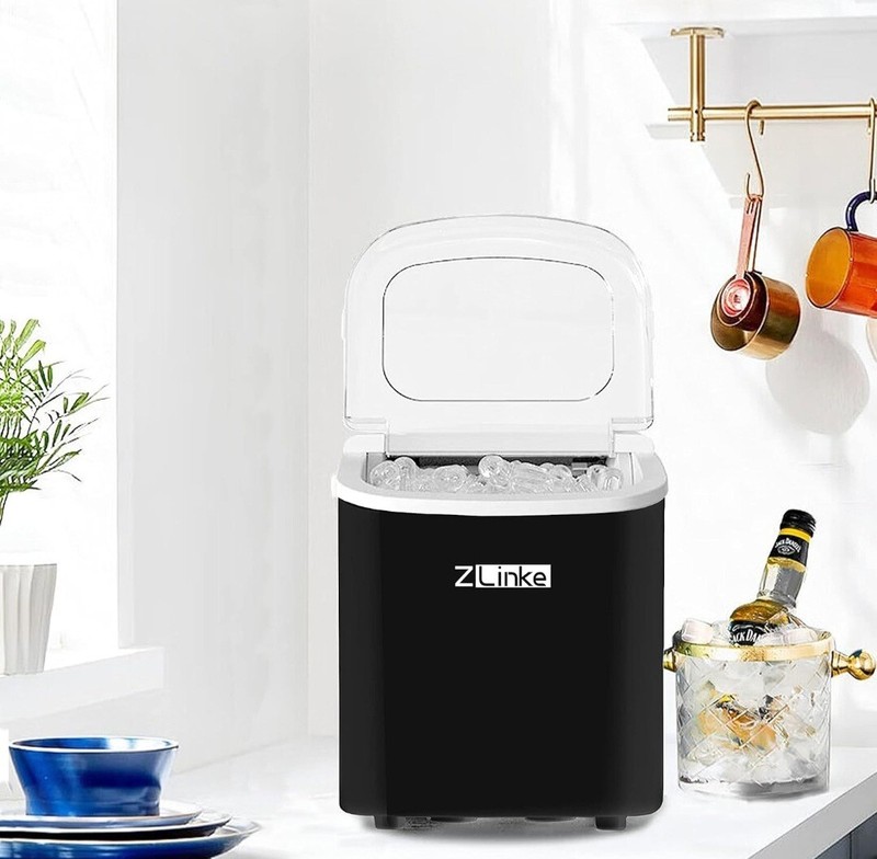 Countertop Ice Maker, Ice Maker Machine 6 Mins 9 Bullet Ice, 26.5lbs/24Hrs gallery