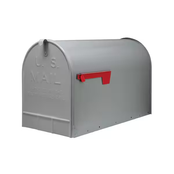 Stanley Gray, Extra Large, Steel, Post Mount Mailbox | Steel Gibraltar Rural gallery