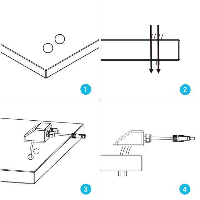 Renogy Solar Panel Cable Entry Gland Housing Mount for RV Boats Caravans Marine gallery