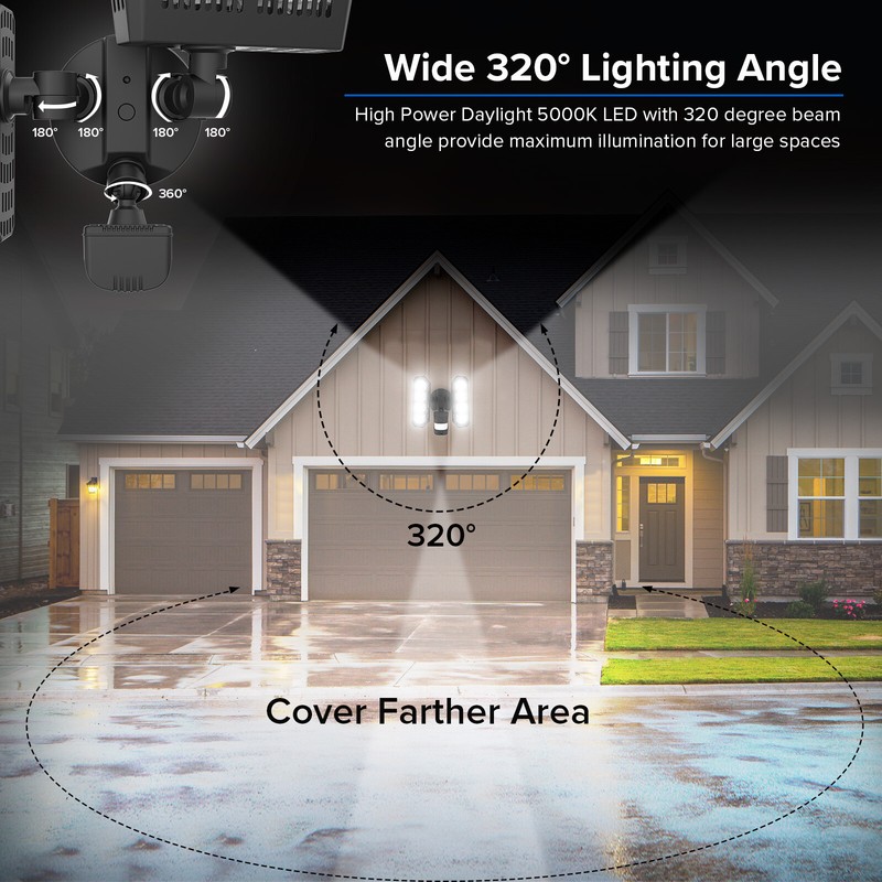SANSI 3600LM LED Motion Sensor Security Light 36W Dusk to Dawn Outdoor Lighting gallery