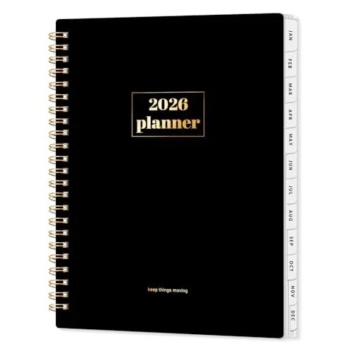 2026 Planner Weekly and Monthly Calendar Planner, January 2026 6.4"x8.3" Black gallery