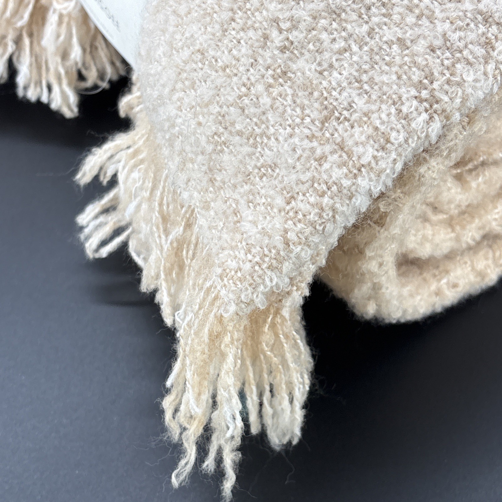 Threshold Studio McGee Target Woven Boucle Throw Blanket Cream Beige 50” X 60” gallery