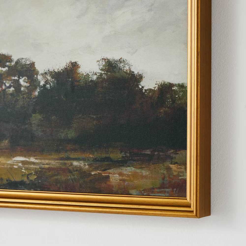 13.9" x 25.4" Horizontal Landscape Framed Canvas - Threshold designed with gallery