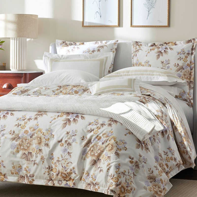 Primrose Bloom Premium Smooth Wrinkle-Free Sateen Comforter - Beige Multi, Fu... gallery
