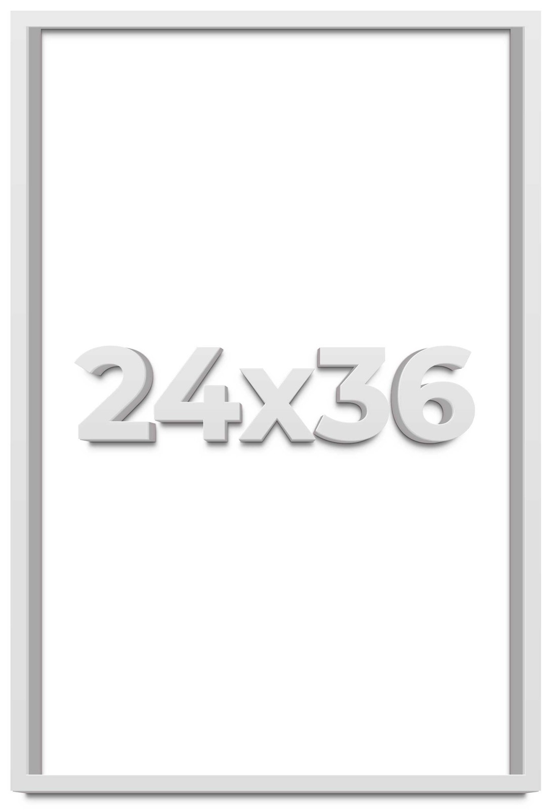 24x36 Shadow Box Frame White | 1 Inches Deep Real Wood Contemporary Shadowbox Di gallery