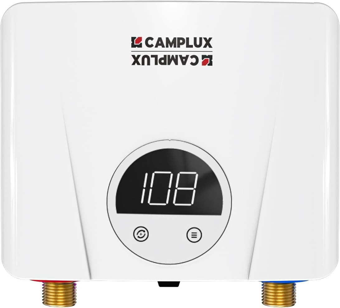 Compact 3500W Electric Tankless Water Heater with LED Display, CSA Certified gallery