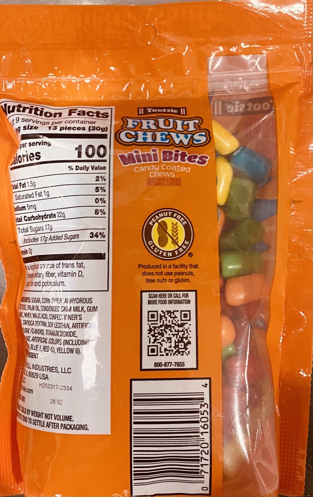 Tootsie Roll MINI BITES Candy Coated FRUIT Chews 9 oz Bag gallery