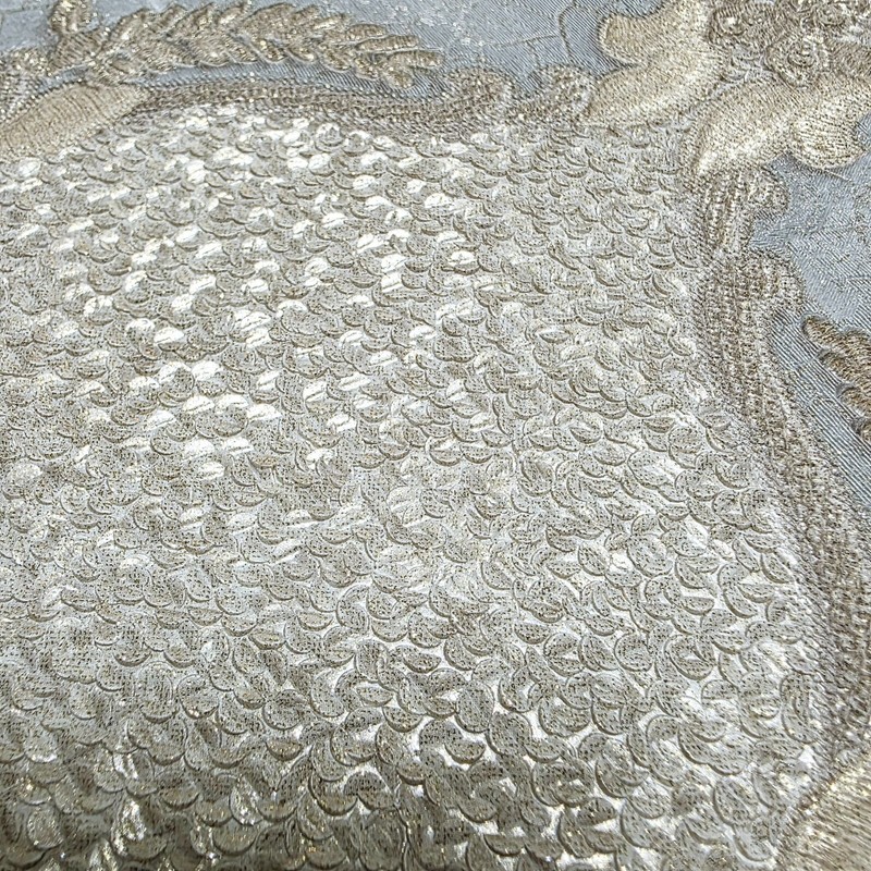 Soft silver Gray beige gold metallic plaster textured Victorian damask Wallpaper gallery