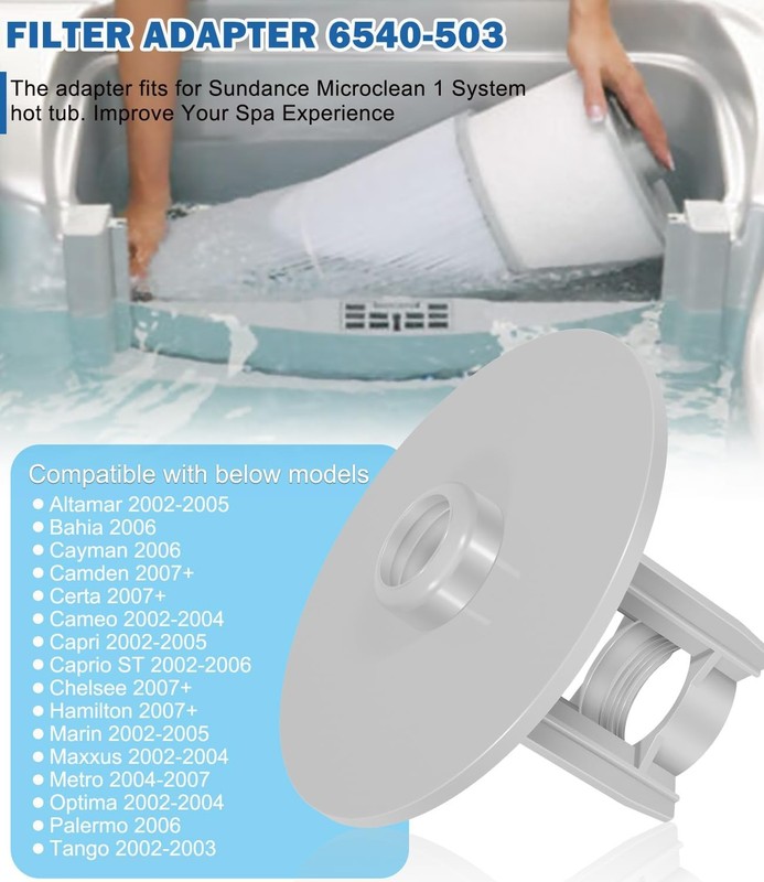 for Sundance Microclean Filter 6540-501 Hot Tub Filter Part 6540-503 Spa Adapter gallery