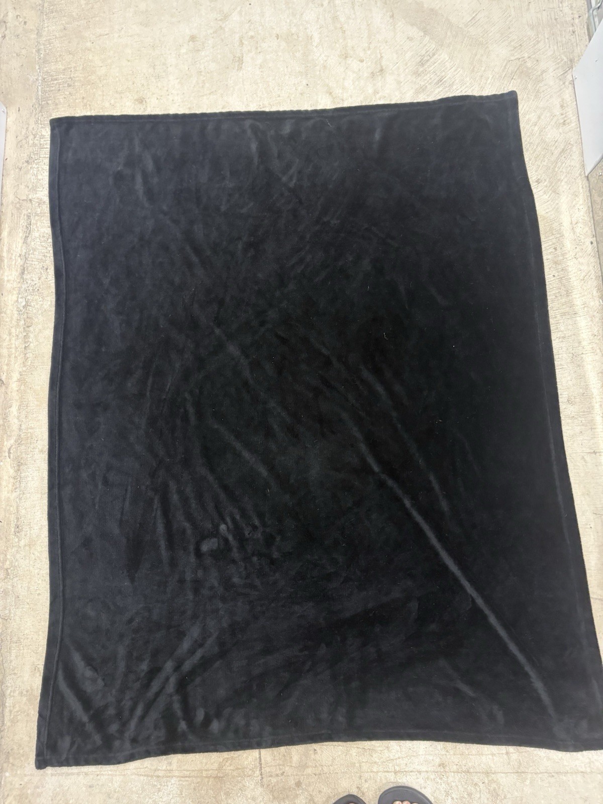 Black Solid Color Rectangular Throw Blanket, Throw Size, No Closure gallery