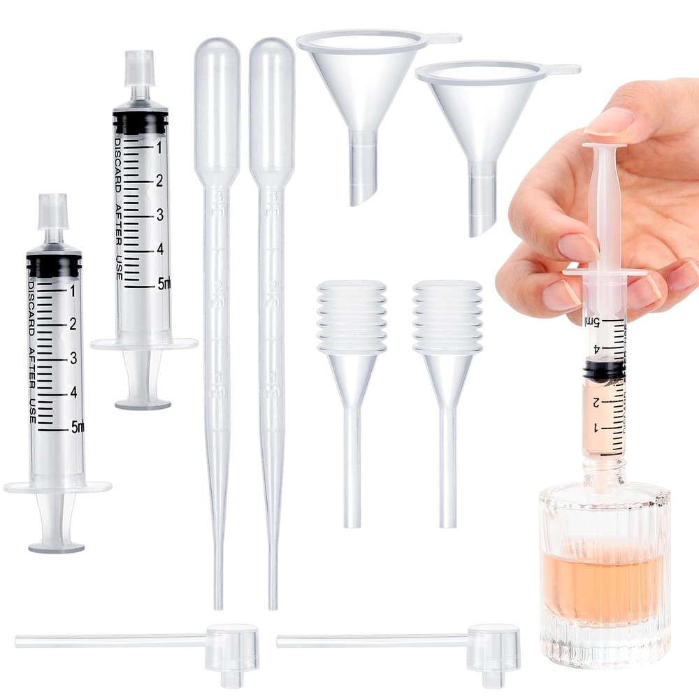 Perfume Refill Tool Kit, Plastic Extractor for Liquid Cologne Fragrance Sample