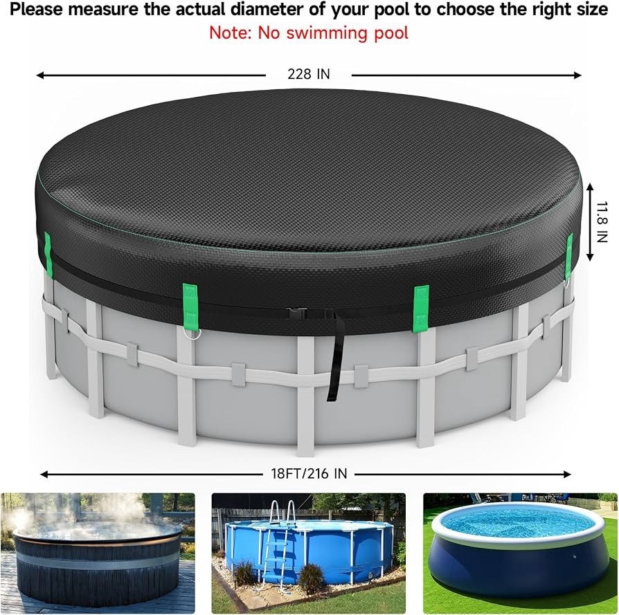 18 Ft Round Pool Cover, Solar Pool Covers for Above Ground Pools gallery