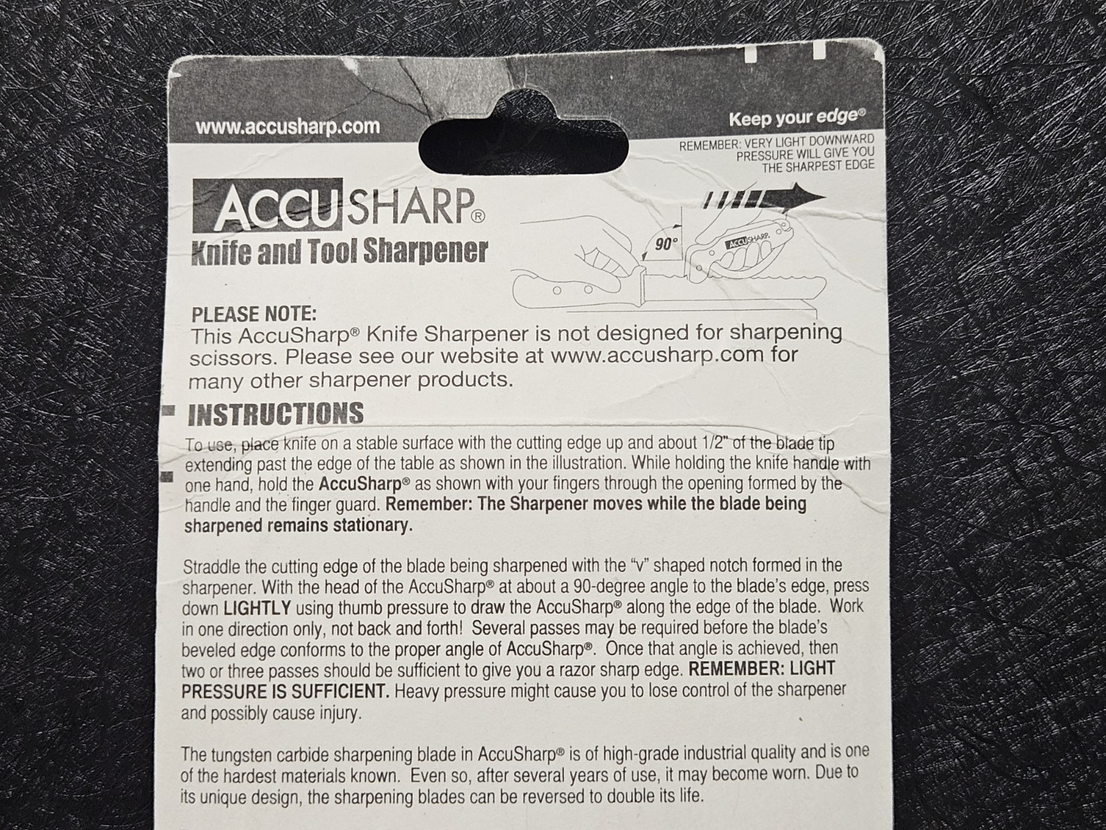 AccuSharp Knife and Tool Sharpener White Blue Commercial Grade Made in USA gallery