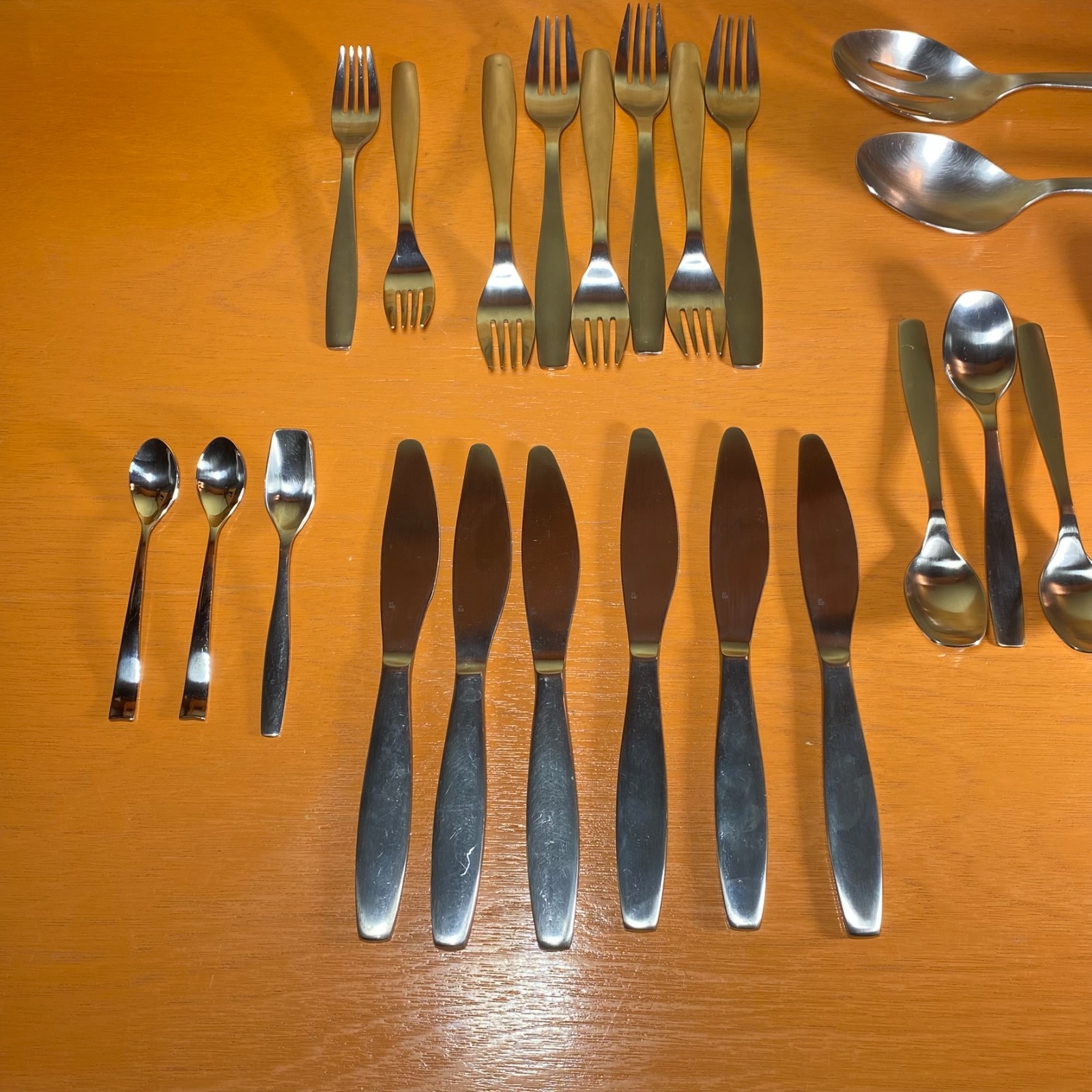 25 pc set Gourmet Settings Park Matte Flatware GS Stainless 18/10 Silverware gallery