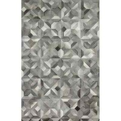 3D Effect Rug Dark tone Grey on Patchwork Handmade Carpet For Home Area