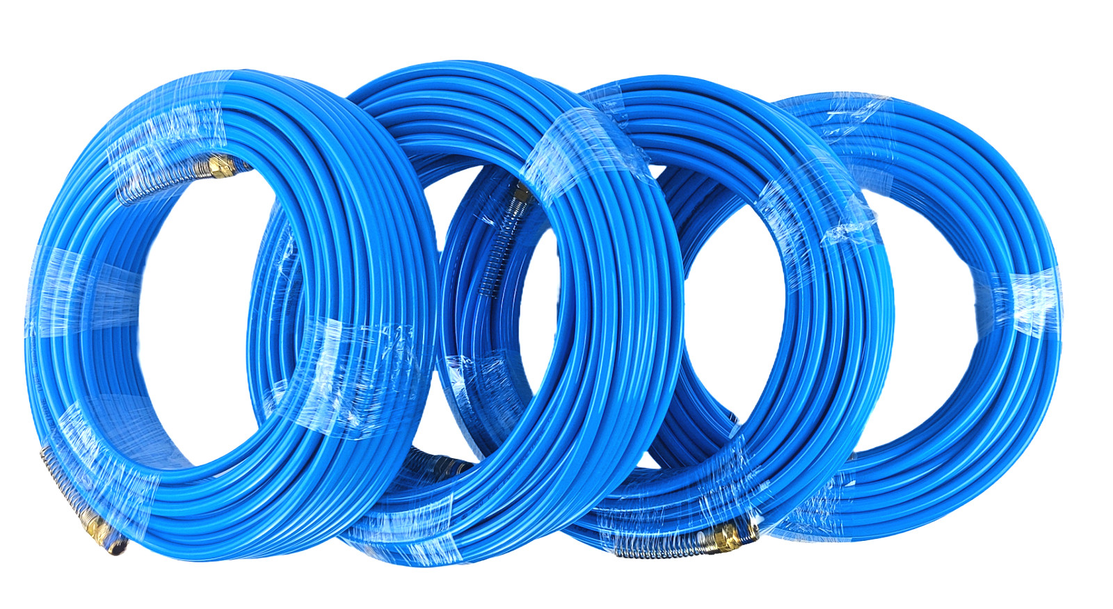 4 - 100 FT 1/4" NPT Fitting Air Compressor PU Hose Roofing Framing Carpentry gallery