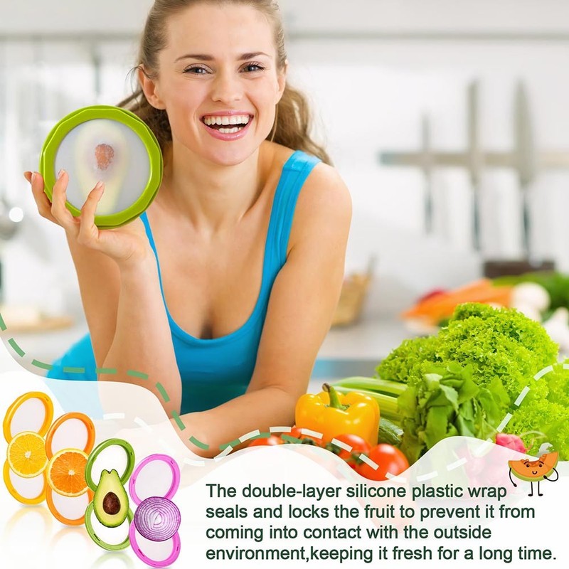 All-Fruit-&-Vegetable 4-Piece Set Half-Cut Fruit and Vegetable Fresh-Keeping Box gallery