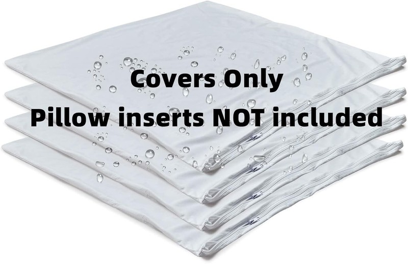 4 Pack Waterproof Down Feather Proof Pillow Protectors with Zipper 20x20 Zipp... gallery
