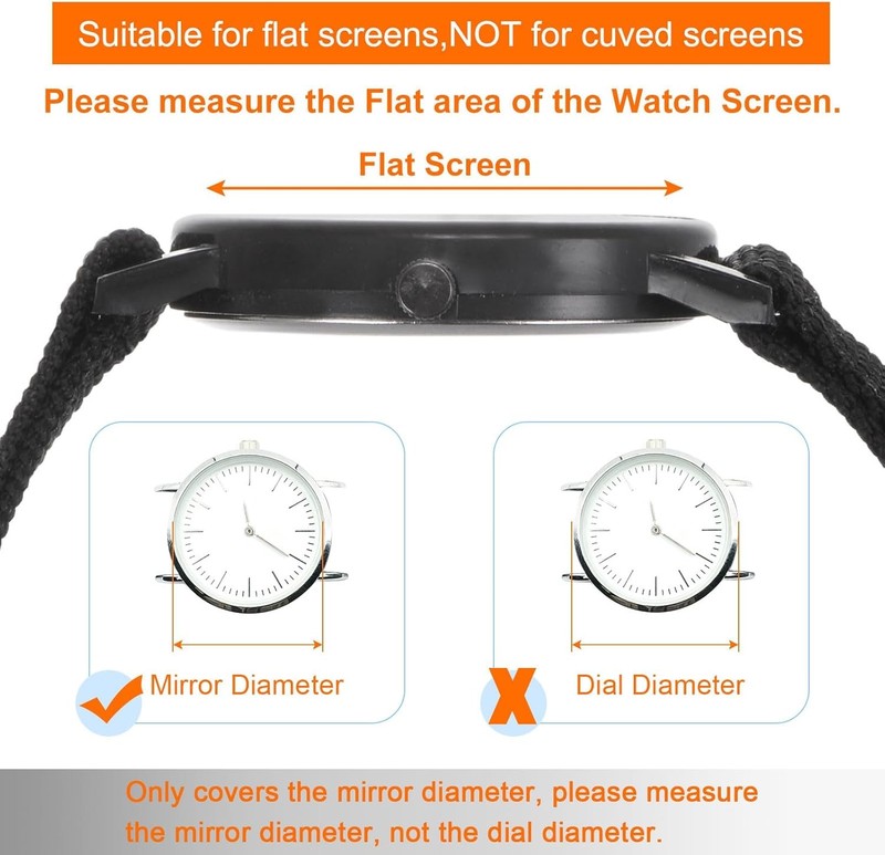 HARFINGTON 5pcs Watch Glass Screen Protectors 35mm HD Tempered 35mm, Clear gallery
