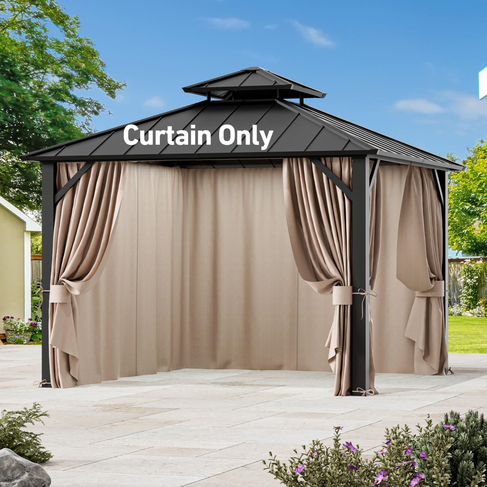 Outdoor Gazebo Canopy Privacy Curtain Replacement Universal 4 / 6 Panel Sidewall gallery