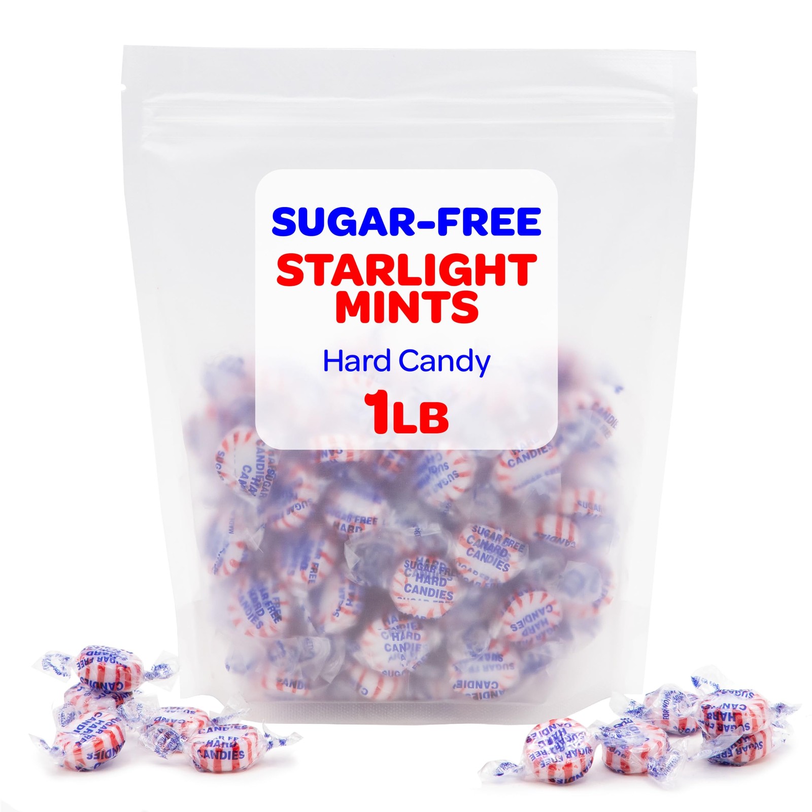 Sugar Free Peppermint Mints - 1 lb Pack Approx. 90 Count gallery