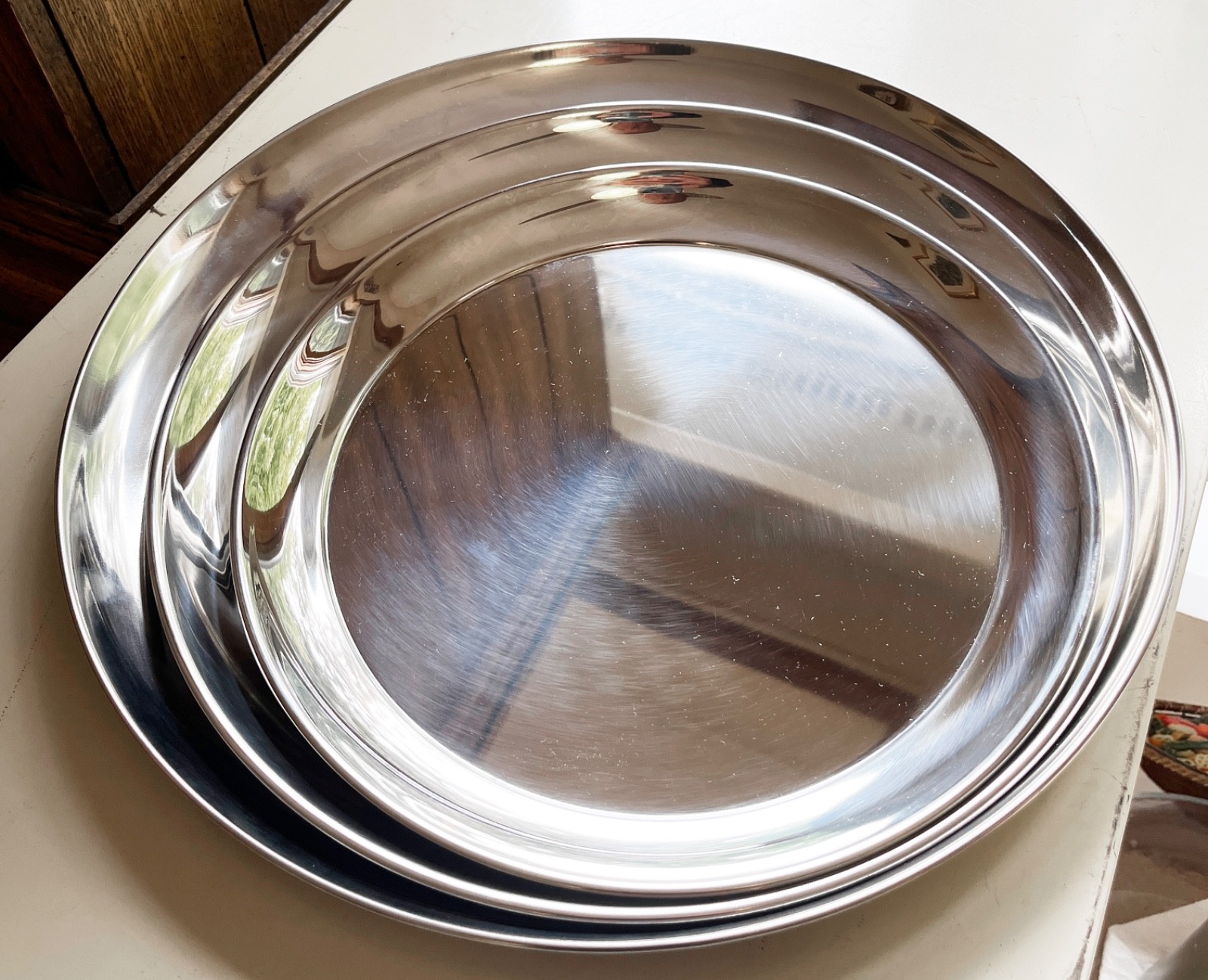 Serving Trays Stainless Steel World Tableware 3 sizes 12in, 14in , 16in NEW gallery