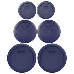 Pyrex (2) 7200-PC (2) 7201-PC (2) 7202-PC Blue Plastic Storage Lid Cover Set 2PK