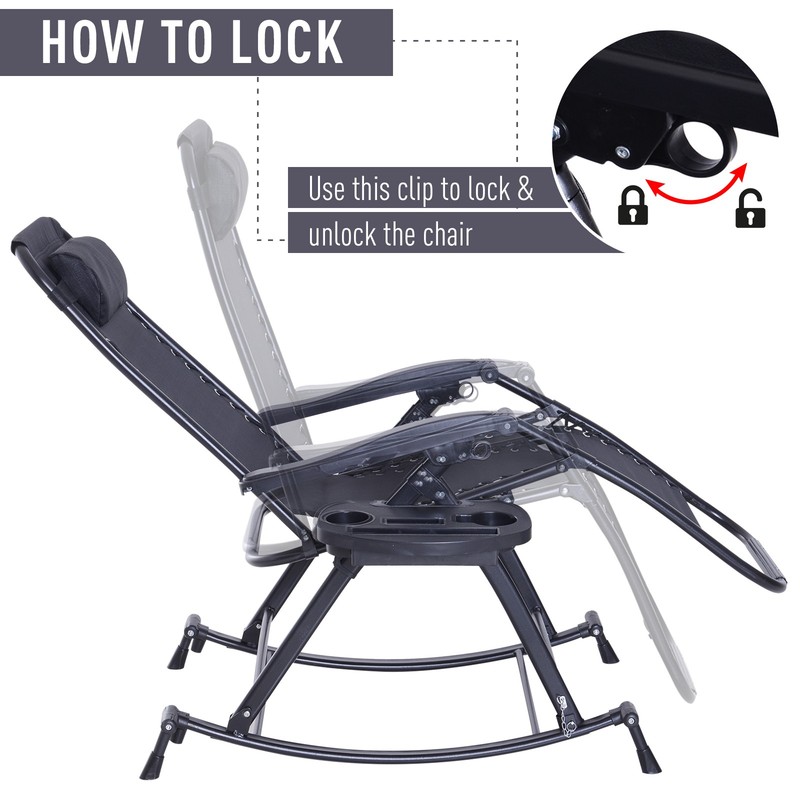 Zero Gravity Recliner Lounge Chair Patio Rocker Home Outdoor Napping Cup Holder gallery