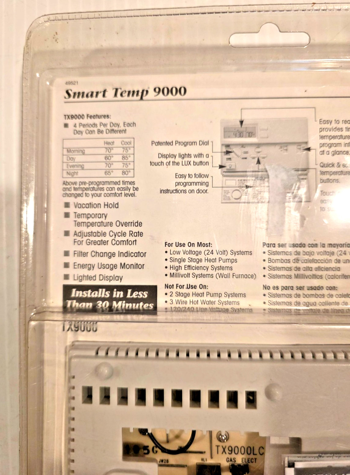 LUX Smart Temp 9000 Thermostat Electronic Programmable 7 Day 700/9000 Series gallery